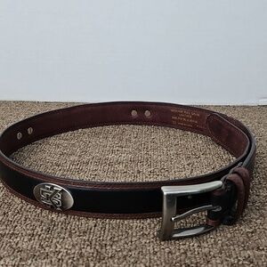 Zep-Pro Black & Brown Full Grain Leather Belt KS Football Sz 32 Mens